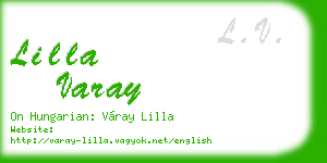 lilla varay business card